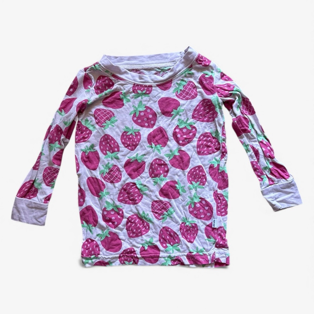 Little Sleepies Strawberry Delight Bamboo Pajama Top 12–18M Cottagecore